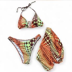 SHEIN Multicolor Polka Dot Bikini Set